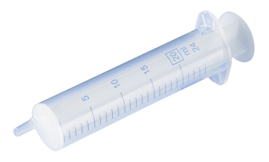 Wegwerpspuit 2-delig Luer  20ml