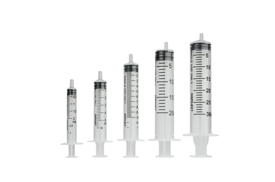 Wegwerpspuit 3-delig Luer  30ml